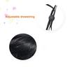 Funny Black Double Ponytail Pet Wig with Adjustable Strap Novelty Dog Cat Cosplay Accessory for Halloween Christmas Parties Festivals