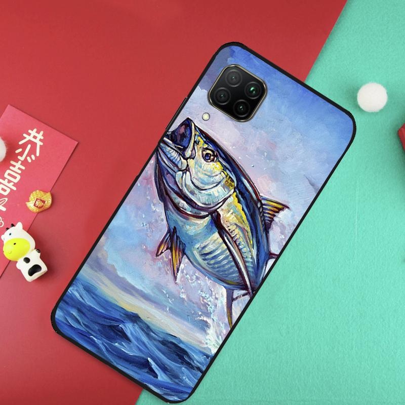 Blauflossen-Thunfisch Für Huawei Nova 9 10 SE 11 Pro 7i 8i 11i 12i Y73 Y72 Y61 Y91 Y90 Y70 Y60 P30 P40 Lite Hülle