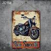 Vintage Motorcycle Metal Tin Sign Retro Biker Garage Wall Decor Industrial Style Art