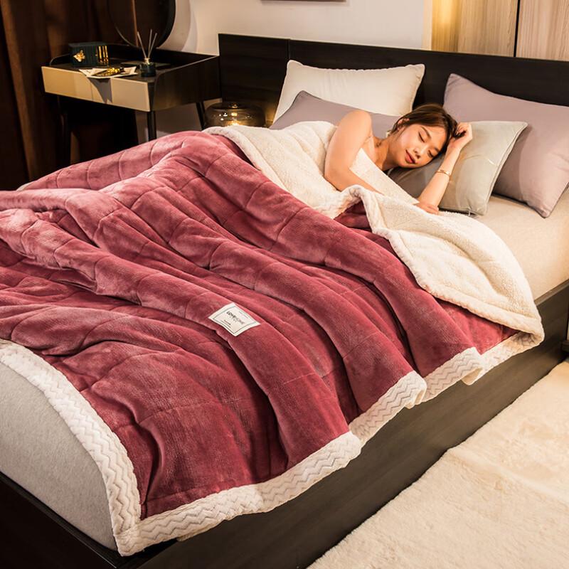 

LISM Milk Fleece 3-Layer Quilted Blanket