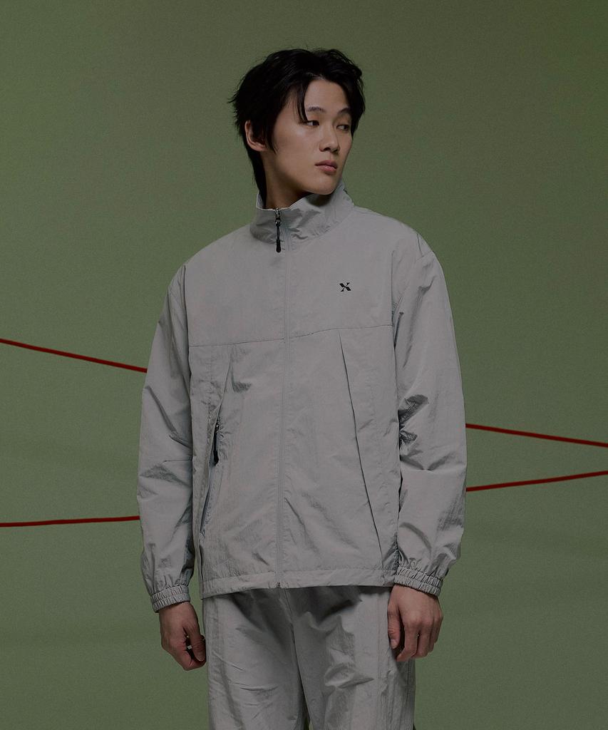 Mfav Utility Slanted Zip-Up Light Grey