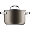 WMF FusionTech Mineral High Casserole DR (Dark Brass), a 20cm deep double-handled pot compatible with induction and gas stoves, perfect for waterless