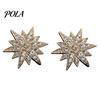 Rhinestone Lapel Pin 1/2Pcs Double-Layered Eight-Pointed Star with Rhinestones, Thickened Alloy Fashion Suit Safety Buckle for Suits Shirts