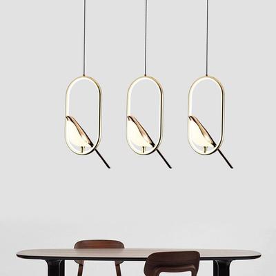 Nordic Magpie Bird LED Chandelier Lamps for Corridor Aisle LED Pendant Lights Hanging Lighting Fixtures for Bedroom Living Room