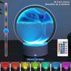 USB LED RGB Sandscape Lamp Moving Sand Art Nattljus med 7 färger Timglasljus 3D Moving Sand Art Bordslampa Julklapp