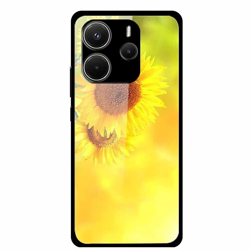 For Redmi Note 14 4G Phone Case Note14 Coque Hard Tempered Glass Back Cover For Xiaomi Redmi Note 14 5G Case Shell Soft Bumper