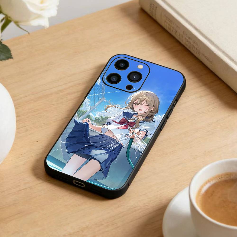 Iroduku The World in Colors Phone Case For iPhone 17 16 15 14 13 12 Max Plus Silicone Black Cover