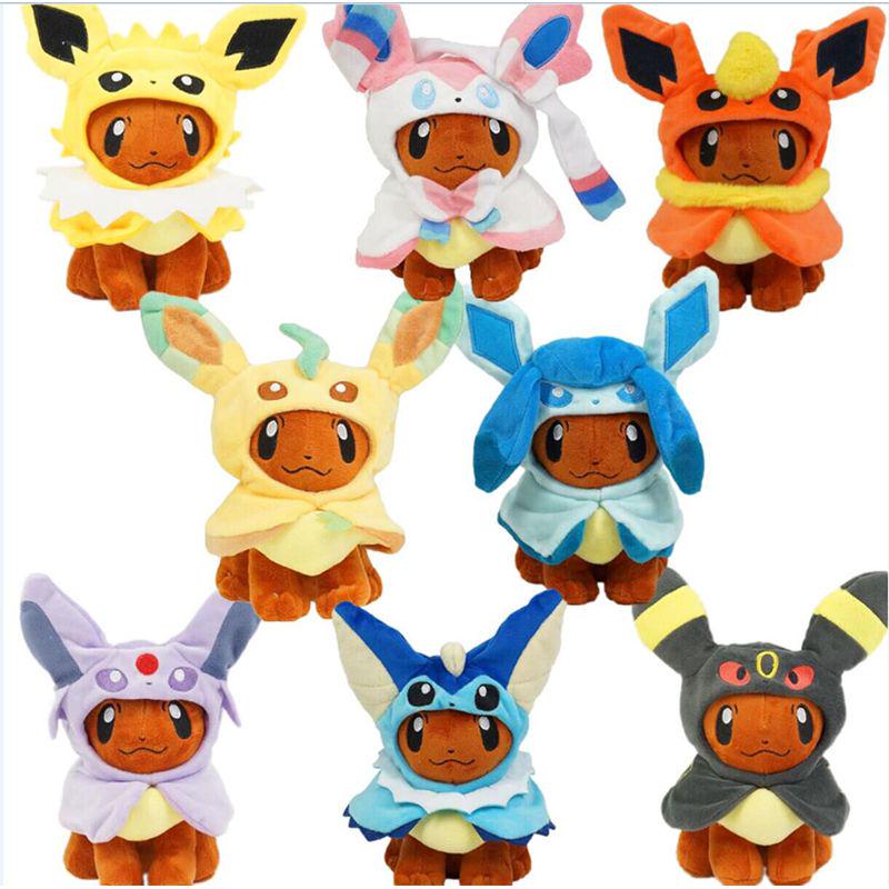Adorable Pokemon Center Eevee Sylveon Flareon Nymphia Plush Doll Soft Figure Toy