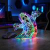 Cozy Bedroom Ambient Lighting Prismatic Iridescent Ghost Halloween Decoration, Spooky LED Prism-Effect Durable PET Ornaments Night Light for