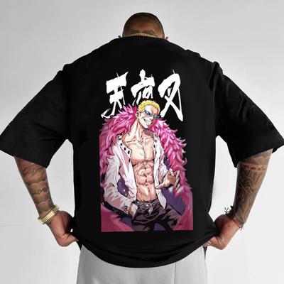 Sommer Y2k Grafik T-Shirts Japanischer Anime One Piece Herrenkleidung Harajuku Übergroß Locker Baumwolle Damen Kurzarm T-Shirt Top