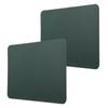 2Pcs Mouse Pad PVC Leather Waterproof Desk Mat Office Home Mice Protector 27x21cmBlack Green
