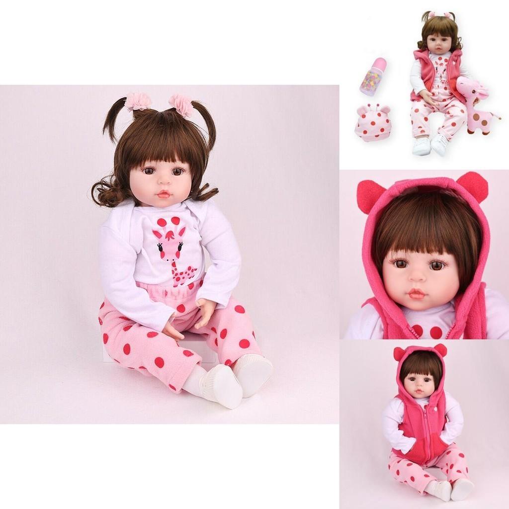 Stunningly Realistic 18.9/22.8" Baby Reborn Doll With Soft Vinyl Silicon Head And Limbs