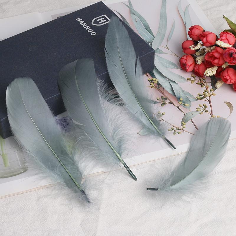 50Pcs Color Full Soft Big Floating Feather Goose Feather Diy Color Feather Headdress Craft Decorative Material