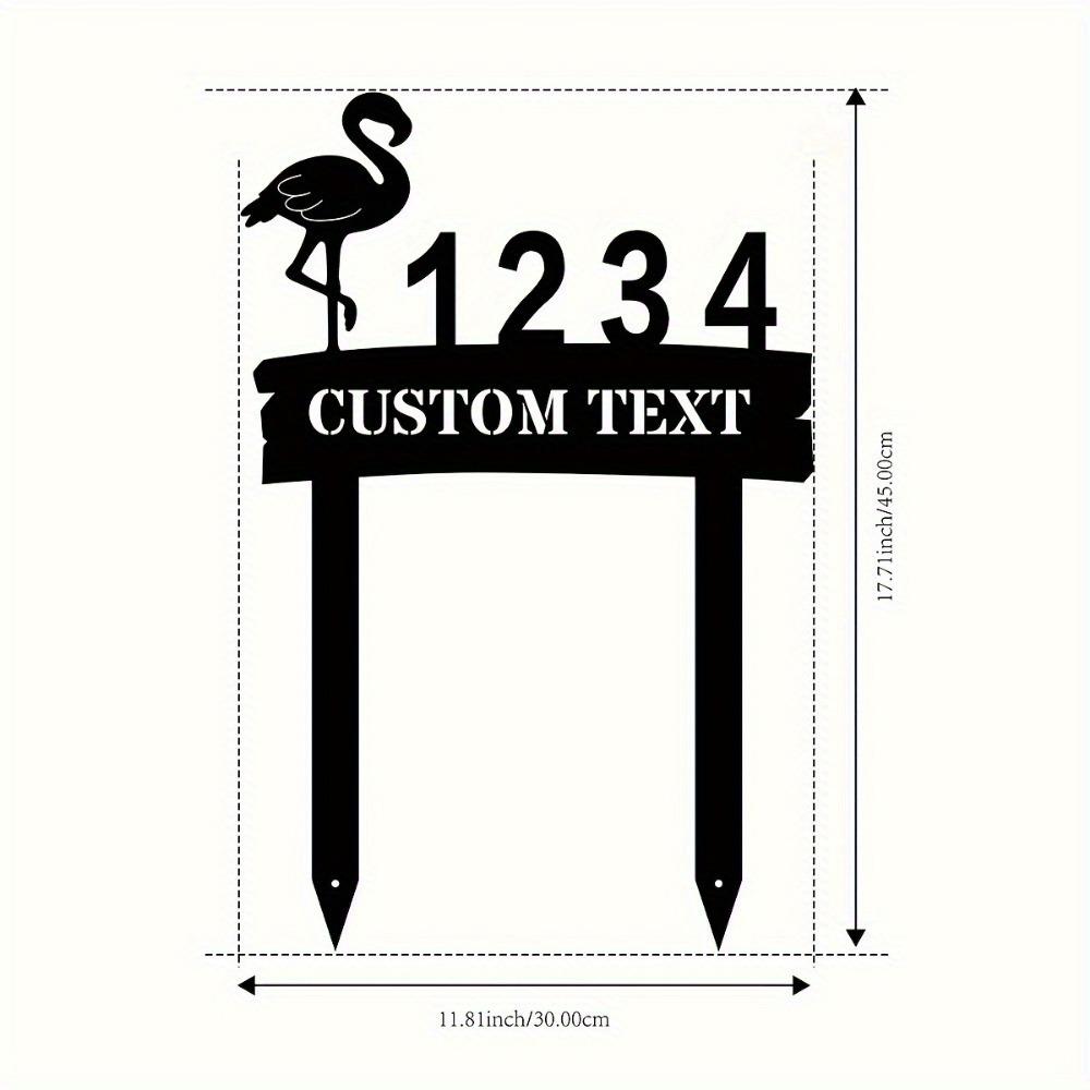 Personalized Flamingo Metal Yard Stake Garden Sign Outdoor Decor TYDZ003060