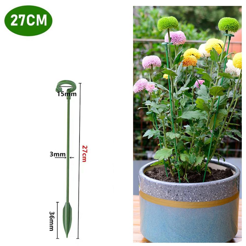 10 PEZZI Supporto a Forma di Palo, Staffa per Fioriera, Telaio Fisso Anti Allettamento e Protezione Foglie per Piante in Vaso e Fiori, Stabile e Durevole