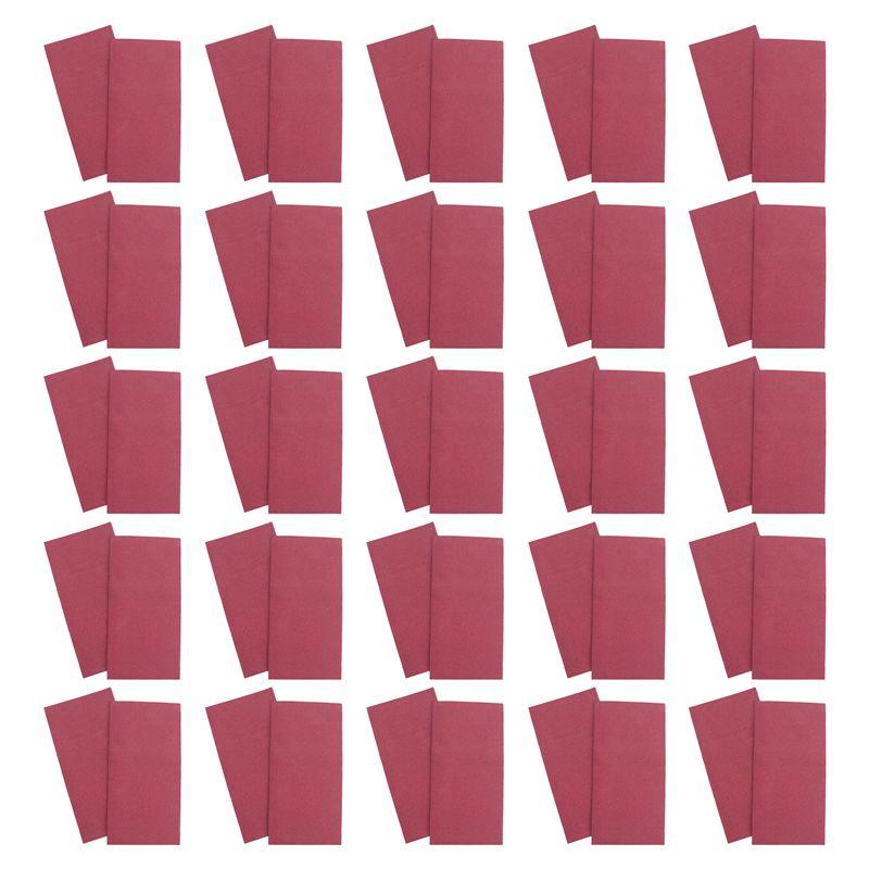 

Good-50PCS Disposable Dinner Napkins With Built-In Flatware Pocket,Prefolded Cloth Like Paper Napkins For Wedding Party Red Dura красный