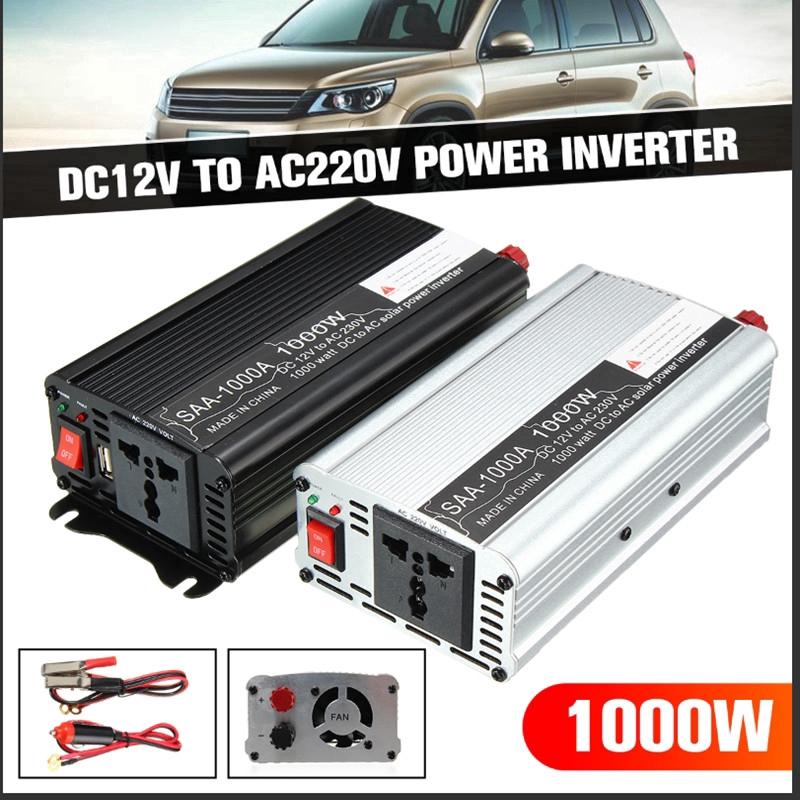 1000W DC 12V To AC 220V USB Car Power Inverter Charger Converter Adapter DC 12 To AC 220 Modified Sine Wave Transformer