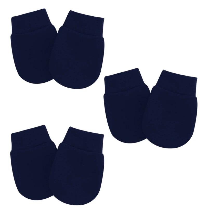 3Pairs Fashion Baby Anti Scratching Gloves Newborn Protection Face Cotton Scratch Mittens