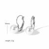 French Retro French Buckle Size Pearl Earrings Stainless Steel Earrings