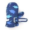 4-8 Years Waterproof Children Skiing Gloves Velvet Liner Warm Winter Warm Gloves Dinosaur Print Windproof Mittens for Girls Boys