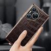 For Huawei Pura 70 Case Crocodile Texture Genuine Cow Leather+TPU Phone Cover