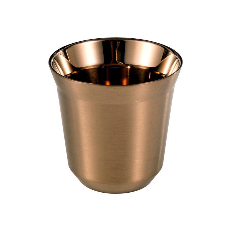 80ml/2.7oz 304 Roestvrij Staal Espresso Koffiekopje Draagbaar Dubbelwandig Kantoor Melk Thee Dranken Mok Kop Mini Whisky Wijnglazen