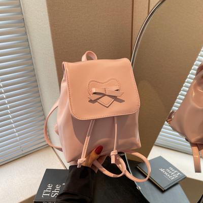 Strik dubbele schouder kleine tas damestas nieuwe trendy mode rugzak schattige draagbare schoudertas schooltas