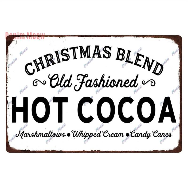 Retro Merry Christmas Metal Wall Decor, Vintage Christmas Bakery Metal Sign, for Gift  Bar Club Cafe, Room Decoration, WY299