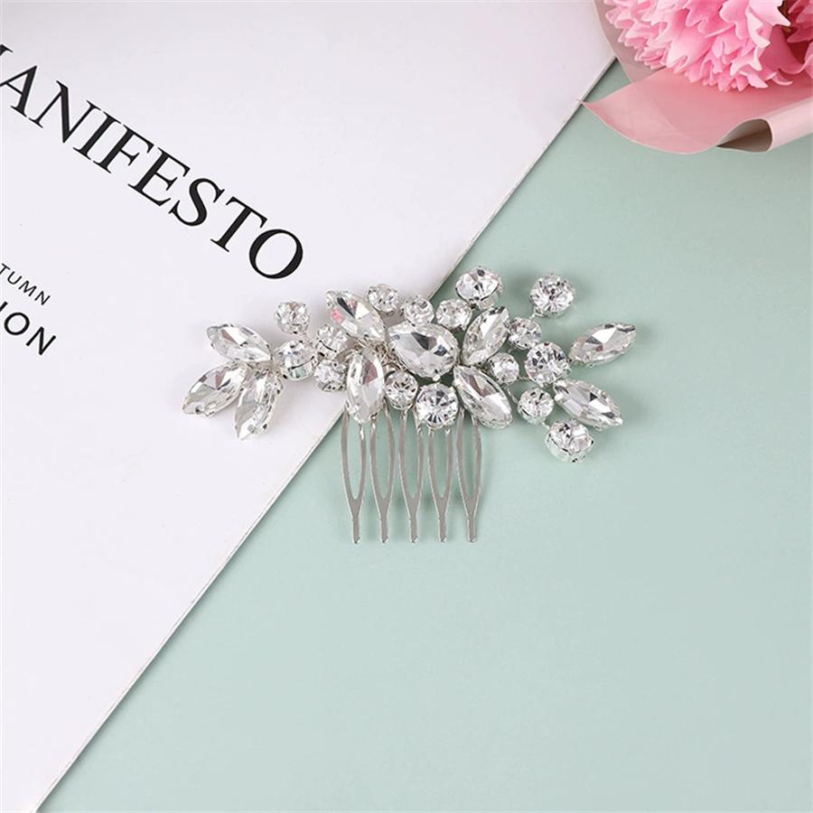 1PC Bridal simple hair comb, braided hair, rhinestone bridal headpiece, wedding accessories, creative and fashionable
