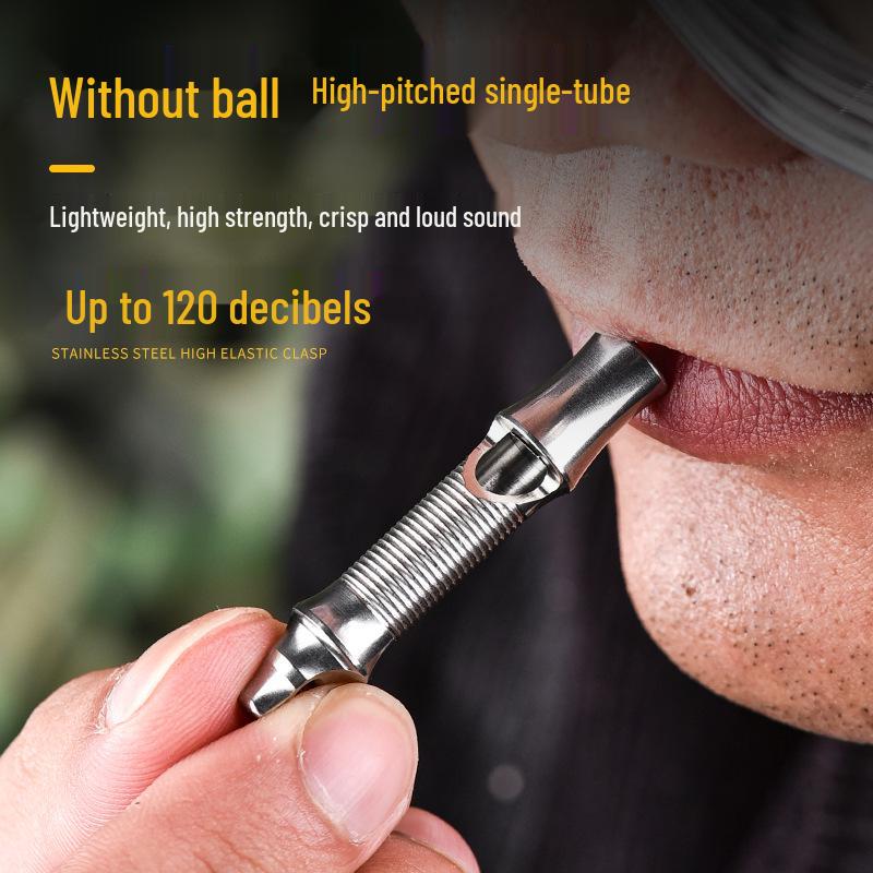 Stainless Steel High-Frequency Survival Whistle for Outdoor and Referee Training
