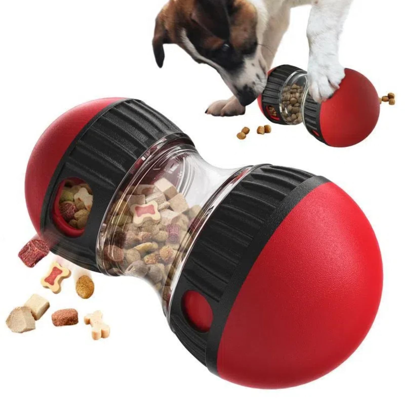 

Jravezt Dog Snack Feeding Dog Snack Prevents Dogs from Eating Too Feeding Relieves Lack of Relieves Dog Pet For Dogs and Cats Toy, Ball, Toy, красный