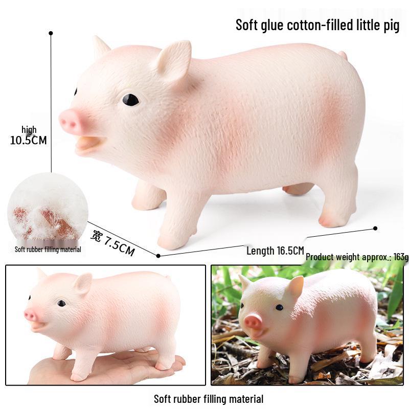 Farm Animal Simulation Toy Set: Chicken, Duck, Goose, Boar, Horse, Cow - Educational Gift for Children, Cognitive Ornament