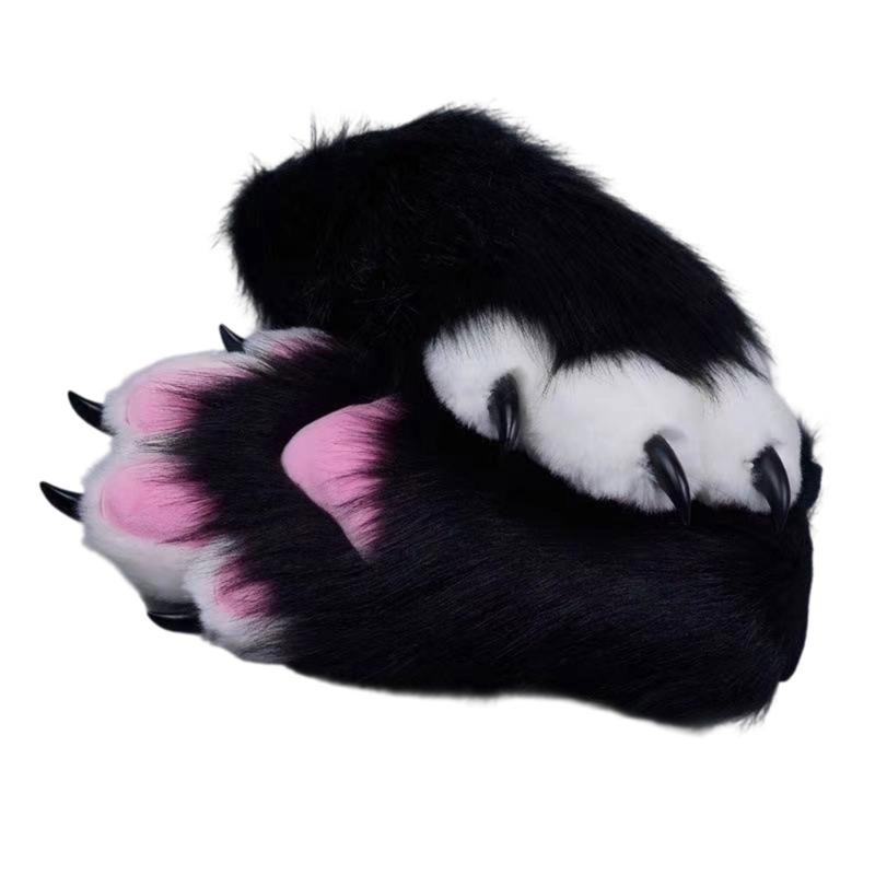 

Animal Nails Gloves With Colorful Nails For Cosplay Halloween Parties And Themed Costumes Soft Breathable