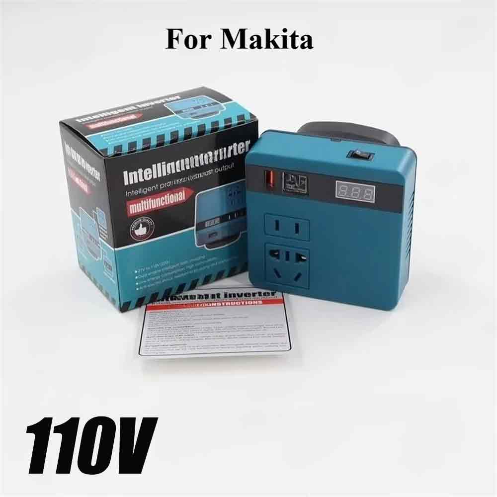 120W Lithium Battery Inverter DC 18-21V to AC 220V Electric Tool Power Inverter Compatible with Makita Brand for Power Tools
