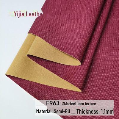 6P Eco-Friendly Semi-PU Leather: Soft, Smooth, Scratch-Resistant, Waterproof, Linen-Texture, Hydrolysis-Resistant Fabric.