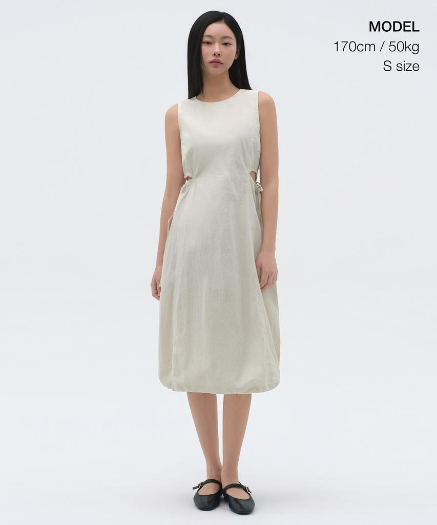 Musinsa Standard Woman Women'S Nylon Cutout Long Dress [Cream]