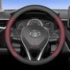 Leather Car Steering Wheel Cover for Toyota Alphard Crown Signia Sports Vellfire 86 GR SUPRA Mirai Urban Cruiser Accessories