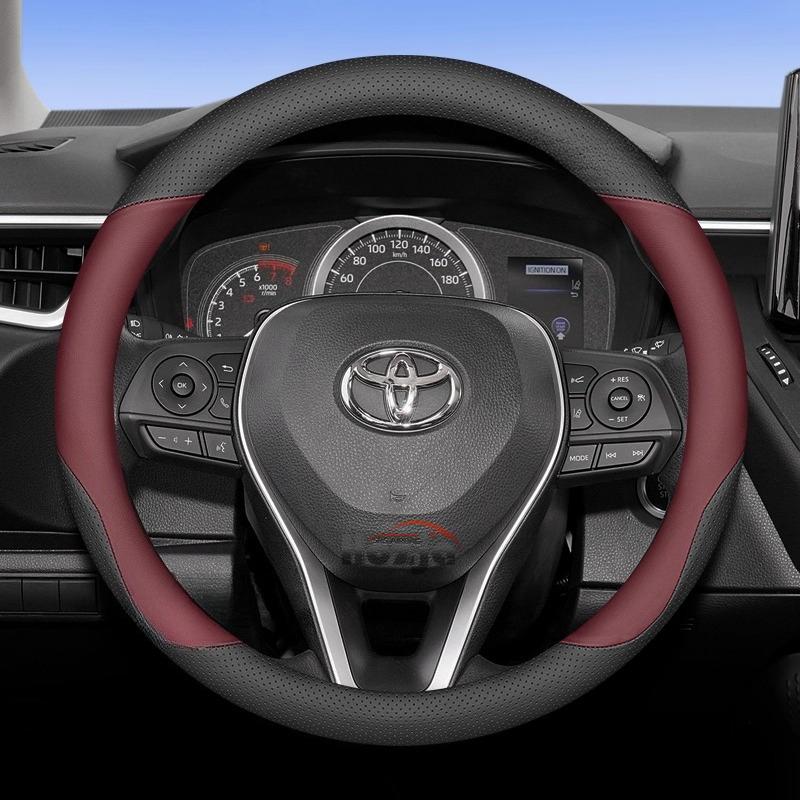 Leather Car Steering Wheel Cover for Toyota Alphard Crown Signia Sports Vellfire 86 GR SUPRA Mirai Urban Cruiser Accessories