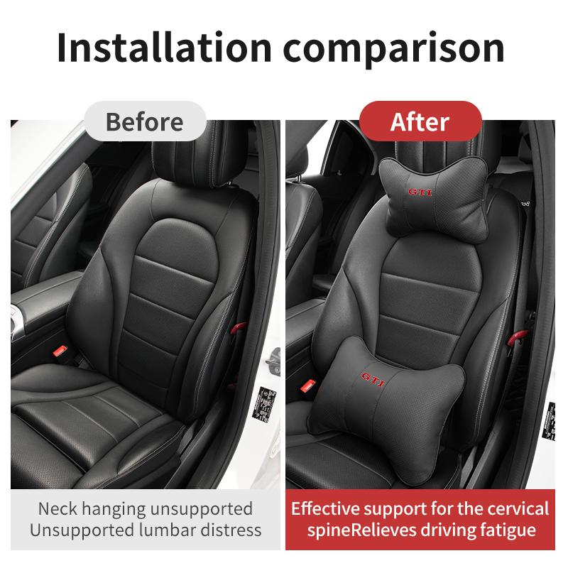 2026 Hot VOLKSWAGEN Car Seats Neck Pillow Breathable Headrest Auto Accessories For Volkswagen VW GTI Jetta Golf Beetle CC EOS MK zf5