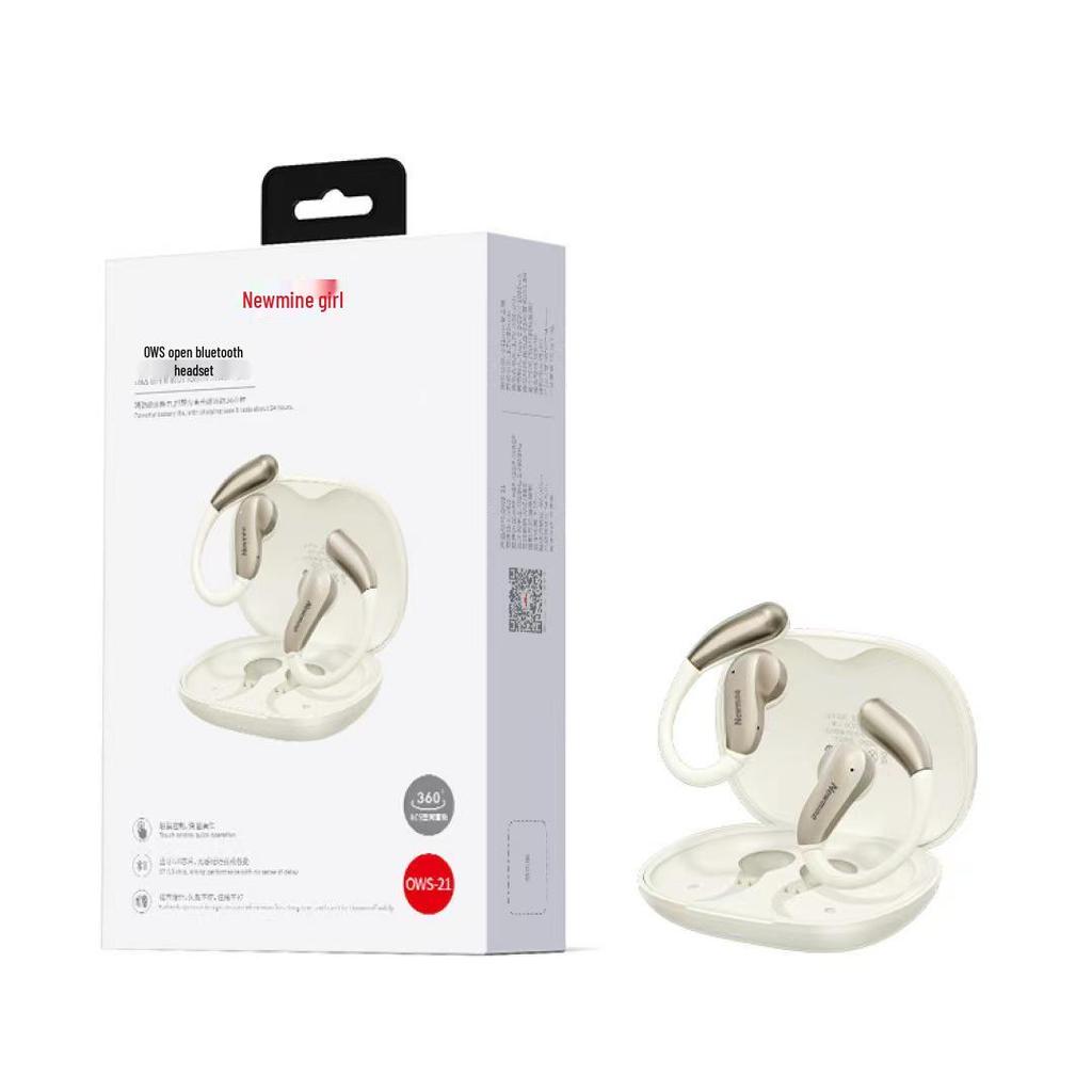 Newman OWS-21 Ear-hanging Bluetooth Earphones: Lightweight Design, Bluetooth 6.0, Ultra-long Standby.