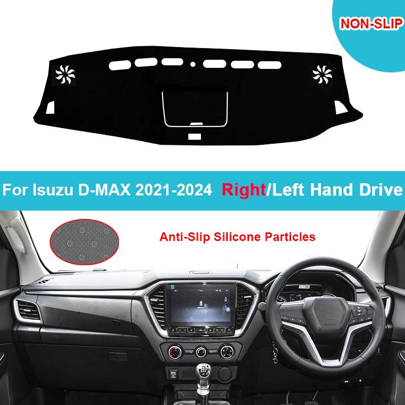 For Isuzu D-Max DMax D Max    2024 Car Dashboard Cover Dash Mat Flannel Suede Polyester Carpet Cape Protector Shade