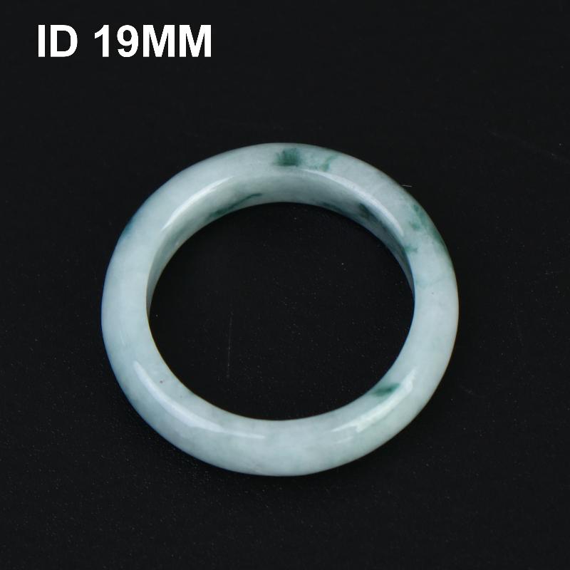 1 Pcs A Grade Jadeite Ring For Men And Women White Ice Type Finger Ring Simple Style Unisex Ring