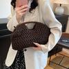 Large Capacity Woven Handbag Grass Clutch Crescent Bag Trendy Straw Bag  Girls