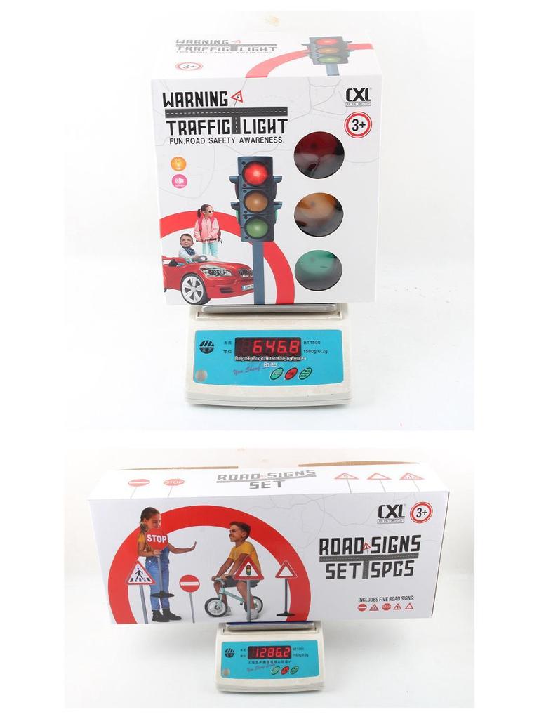 Children's Traffic Light Toy - Educational Road Sign Model and Scene Ornament