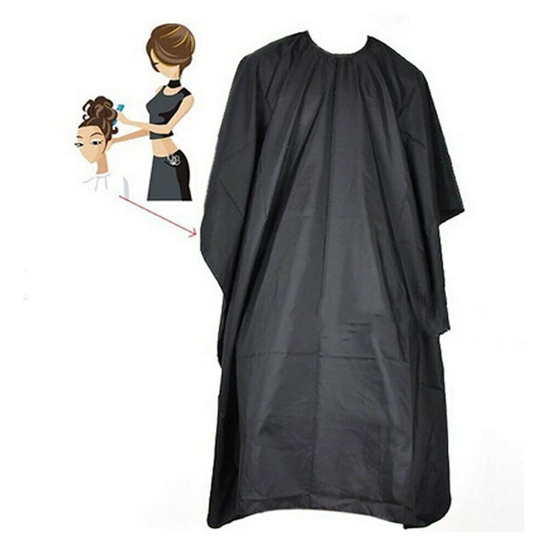 Hairdressing Home Unisex Cape Gown Adults Hair Cutting Cover Barber Apron Black