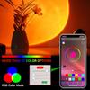 Smart Bluetooth Night Light Rainbow Sunset Projector Lamp   Coffe Shop Background Wall Decoration Atmosphere Table Lamp Light