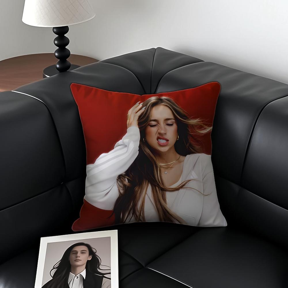 T-Tate McRae Sänger Kissenbezug Milbenabweisender Kissenbezug Verdeckter Reißverschluss Seidig kurzer Plüsch Sofakissenbezug