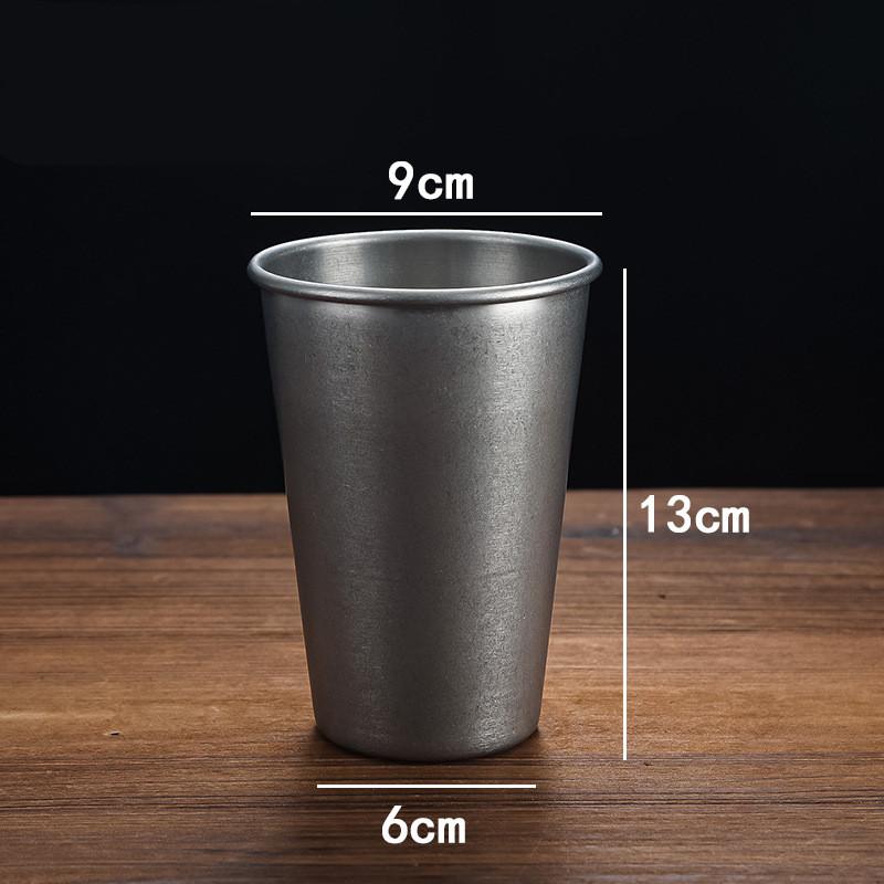 Retro kufel do piwa w stylu japońskim na herbatę, ze stali nierdzewnej, dwuwarstwowy, kubek do kawy, do biura, do domu, do wody, do mleka, tumbler do napojów, naczynie do picia