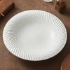 Shadow Road White Porcelain Plate Vegetable  Premium Hotel Restaurant Ceremonial Tableware Reverse Side Light Bowl Soup Bowl