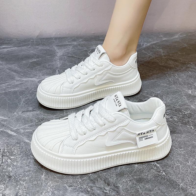 

Мода Мода Повседневные Белые Кеды для Женщин Весна Осень Новые Дизайнерские На шнуровке Мягкая Подошва Ракушечный Носок Роскошные Туфли Кроссовки Женские 35 белый